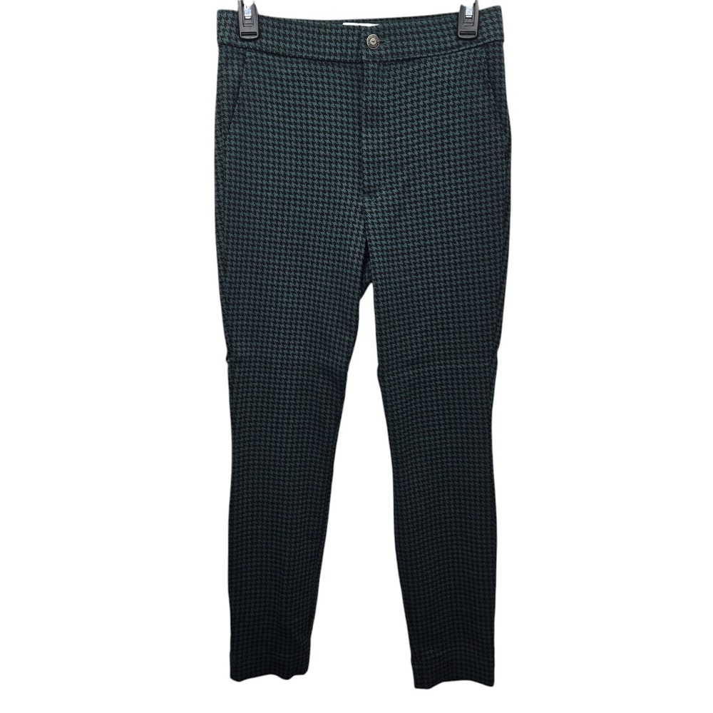 Hollister Pants Womens Size Medium Black Green Casual Preppy‎ Stretchy